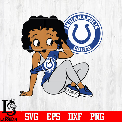 Betty Boop Indianapolis Colts svg eps dxf png file
