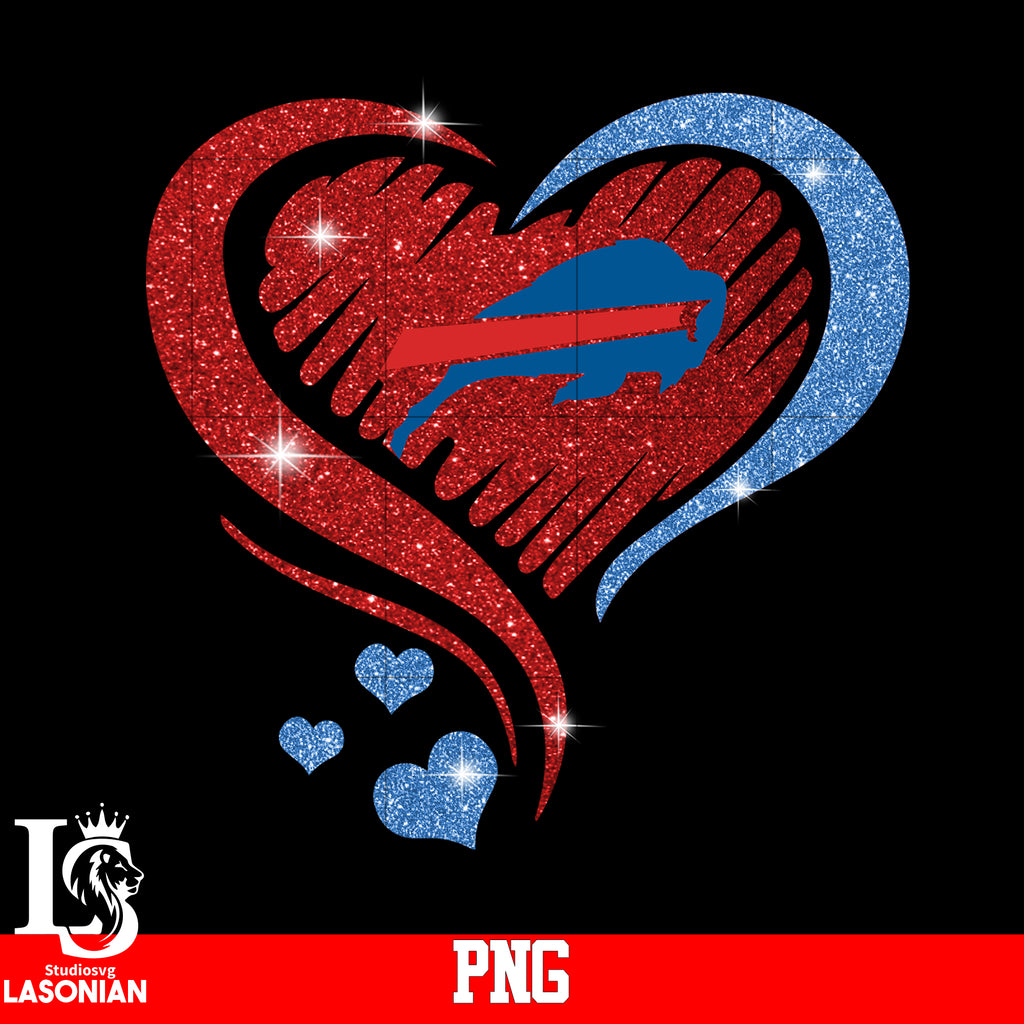 BUFFALO BILLS HEART PNG CLIPART ILLUSTRATION - Movie Design Bundles