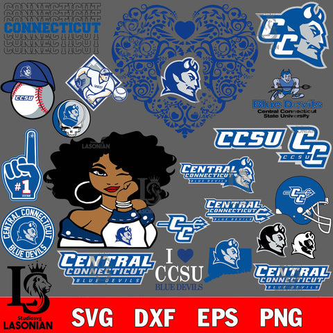 Central Connecticut Blue Devils baseball Bundle svg eps dxf png file , digital download