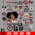 Bundle Atlanta Falcons, Atlanta Falcons Nfl, Bundle sport Digital Cut Files svg eps dxf png file