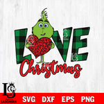 LOVE Christmas grinch svg eps dxf png file