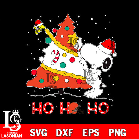 Cleveland Browns nfl svg, snoopy christmas, Ho Ho Ho svg eps dxf png file, digital download