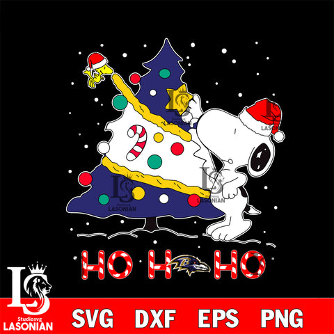 Baltimore Ravens nfl svg, snoopy christmas , Ho Ho Ho svg eps dxf png file, digital download