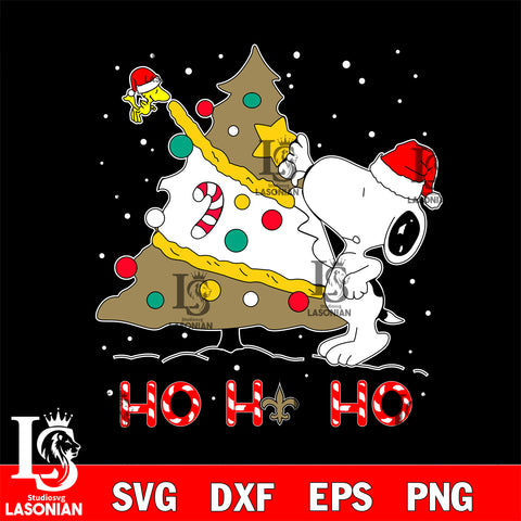 New Orleans Saints nfl svg, snoopy christmas, Ho Ho Ho svg eps dxf png file, digital download