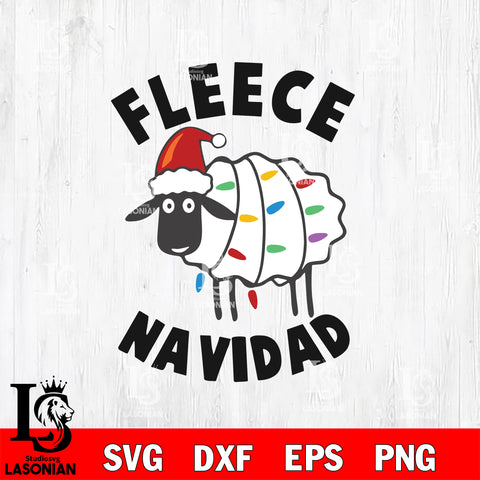 FLEECE NAVIDAD svg eps dxf png file , digital download