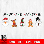 Friends christmas 14 svg eps dxf png file , Digital download