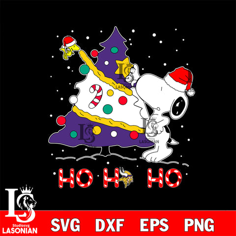 Minnesota Vikings NFL svg, snoopy christmas ,Ho Ho Ho svg eps dxf png file, digital download