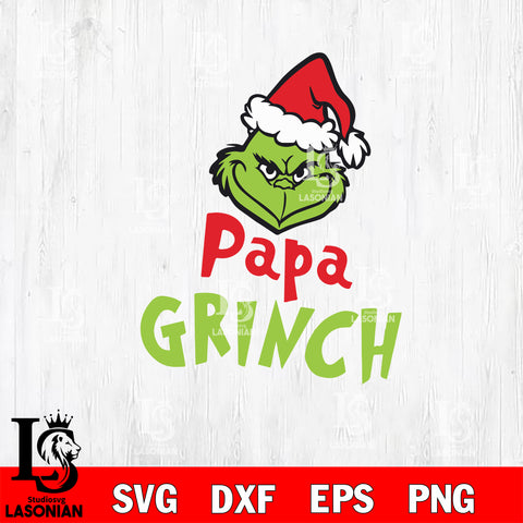 Papa Grinch svg eps dxf png file, digital download