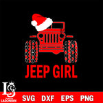 jeep girl merry christmas svg eps dxf png file, digital download