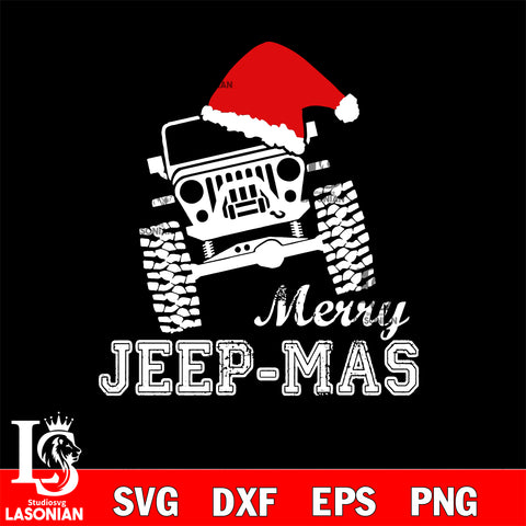 jeep merry christmas svg eps dxf png file, digital download