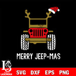 Jeep merry christmas svg eps dxf png file, digital download