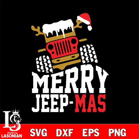 jeep merry christmas svg eps dxf png file, digital download