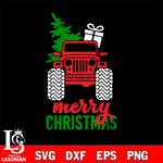 jeep merry christmas svg eps dxf png file, digital download