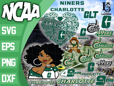 Charlotte 49ers svg,bundle Charlotte 49ers svg eps dxf png file, bundle ncaa svg, ncaa svg