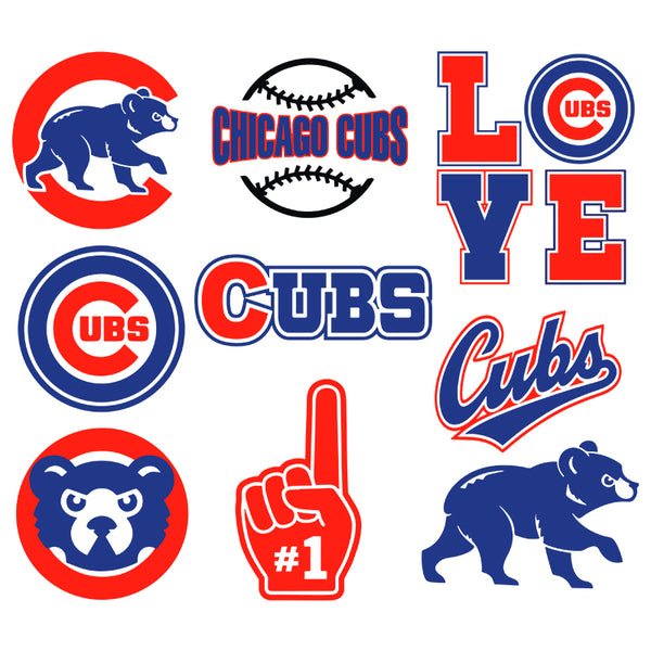 Chicago Cubs Baseball Set Design SVG Files, Cricut, Silhouette Studio, –  lasoniansvg