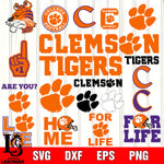 Bundle Logo Clemson Tigers 2 football svg eps dxf png file