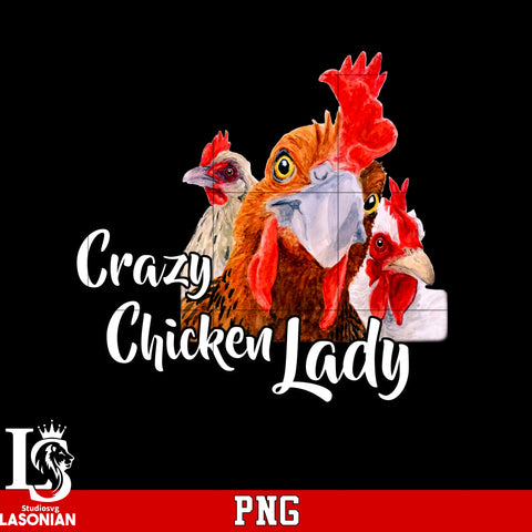 Crazy Chicken Lady PNG file