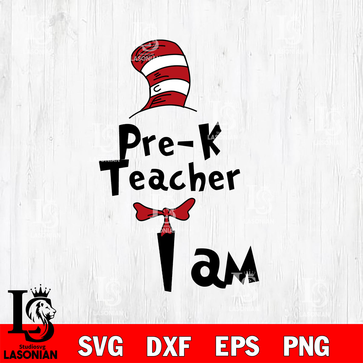 PRE-K TEACHER I AM DR SEUSS svg, dxf, eps ,png file, digital download ...