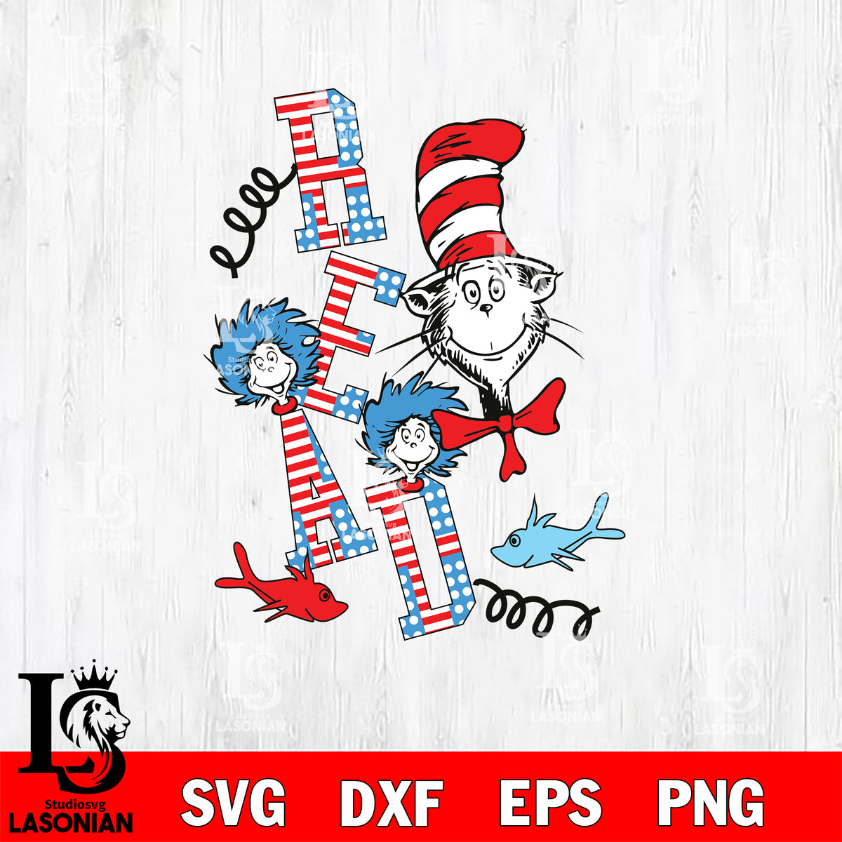 Dr Seuss svg , cat in the hat svg ,Read Dr Seuss svg, dxf, eps ,png fi ...