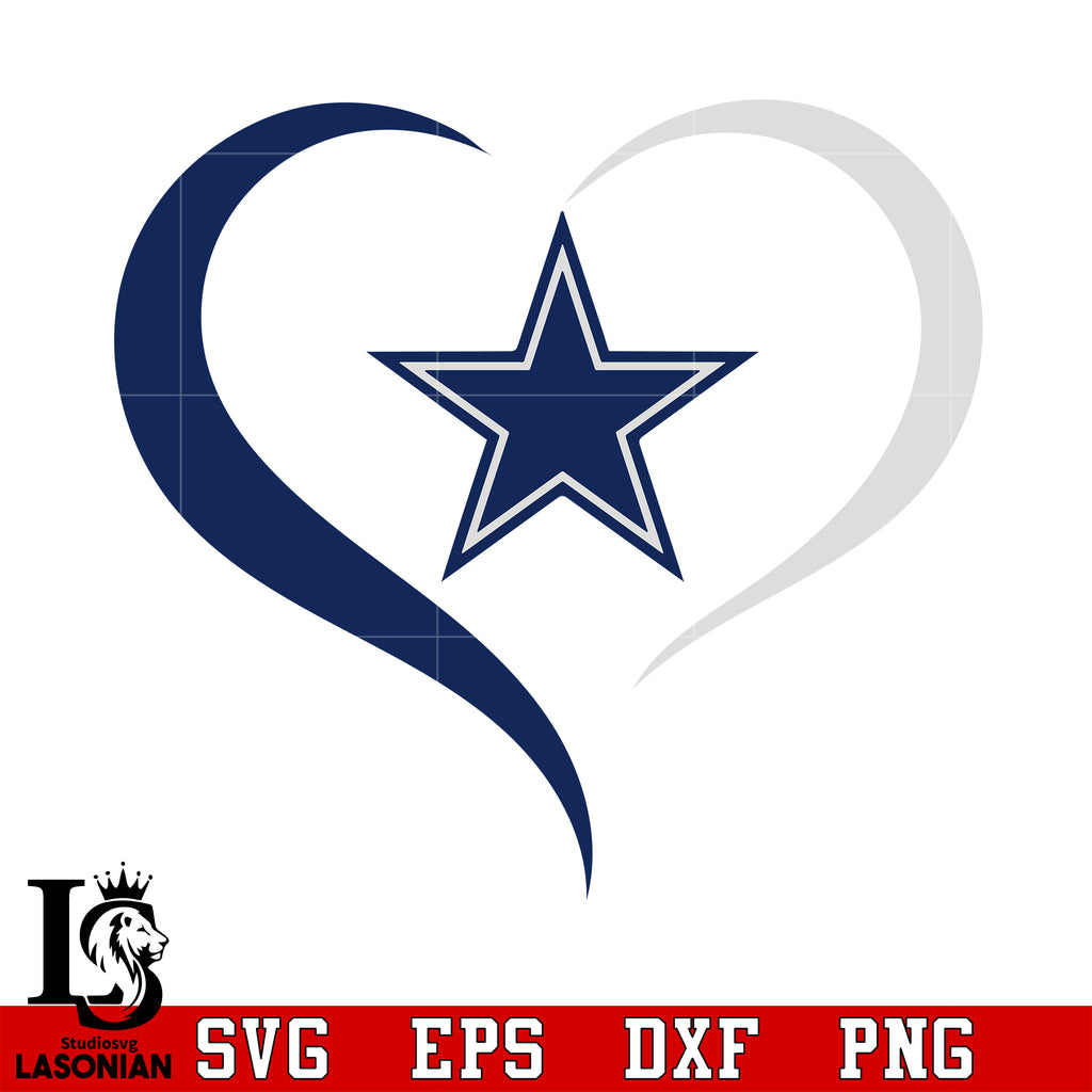 Dallas Stars heart svg dxf eps png file