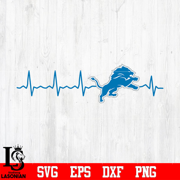 Detroit Lions Heart Logo Svg Png online in USA