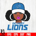 Detroit Lions Girl svg eps dxf png file