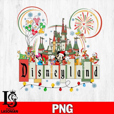 Disneyland Christmas PNG file, Digital Download