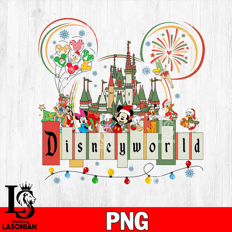 Disneyworld Christmas PNG file, Digital Download