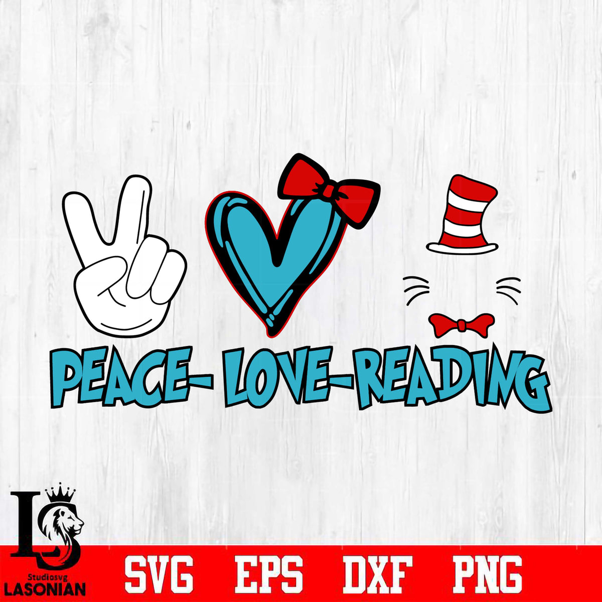 peace love reading Svg Dxf Eps Png file – lasoniansvg