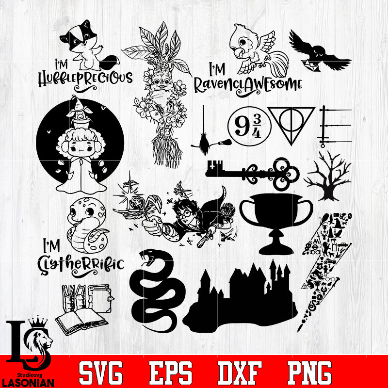 Bundle 14 Harry Porter Random Vector Svg Eps Dxf Png File – Lasoniansvg