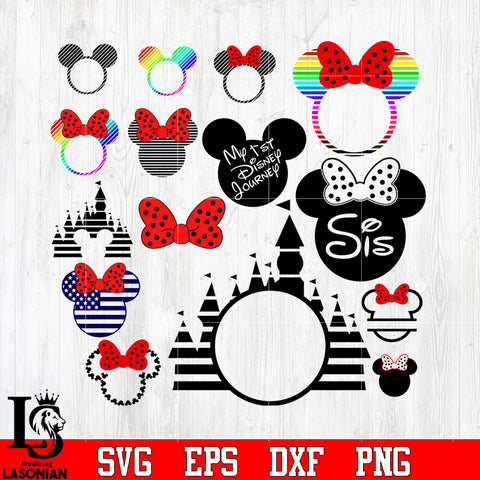 Bundle 1 Mickey vector random svg eps dxf png file