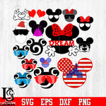 Bundle 3 Mickey vector random svg eps dxf png file