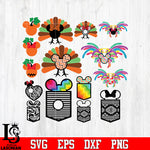 Bundle 6 Mickey vector random svg eps dxf png file