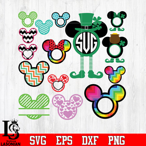 Bundle 9 Mickey vector random svg eps dxf png file