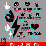 Bundle 7 Tiktok vector random svg eps dxf png file