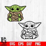 Bundle 2 Baby Yoda Svg Dxf Eps Png file Svg Dxf Eps Png file