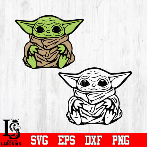 Bundle 2 Baby Yoda Svg Dxf Eps Png file Svg Dxf Eps Png file