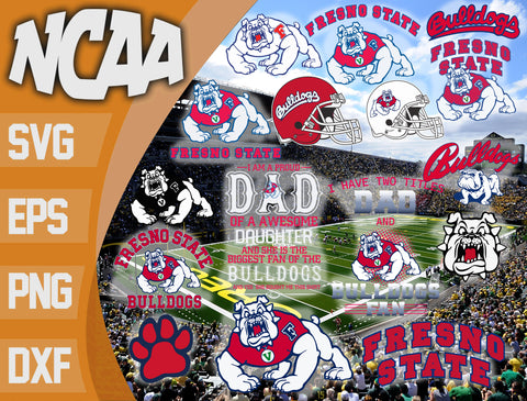 Fresno State Bulldogs svg eps dxf png file, bundle ncaa svg, ncaa svg