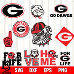 Bundle Logo Georgia Bulldogs football svg eps dxf png file