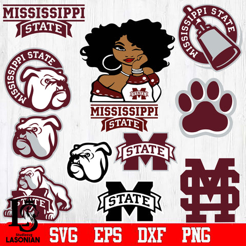 Bundle Mississippi State Bulldogs  svg eps dxf png file