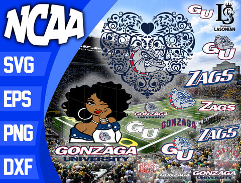 Gonzaga Bulldogs svg,bundle Gonzaga Bulldogs svg eps dxf png file, bundle ncaa svg, ncaa svg