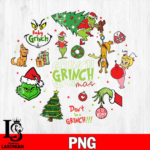 Grinchmas don't be a grinch  PNG file, Digital Download