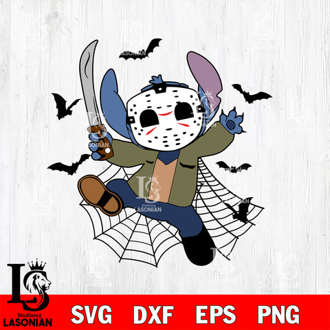 Jason Voorhees stitch svg, halloween svg eps dxf png file