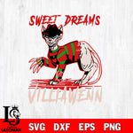 freddy krueger cat sweet dreams villianwenn halloween svg eps dxf png file