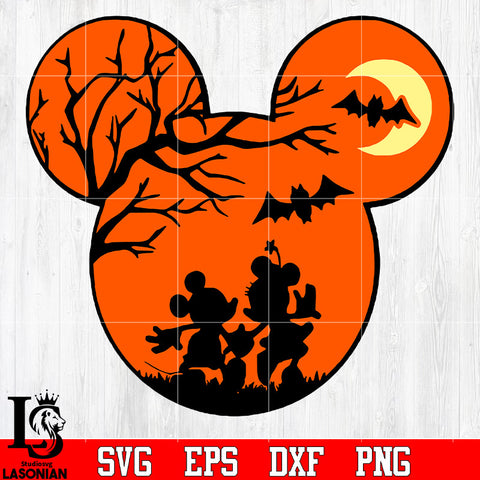 Halloween Disney Mickey Head svg eps png dxf file