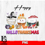 Happy hallothanksmas sublimation teeth PNG file