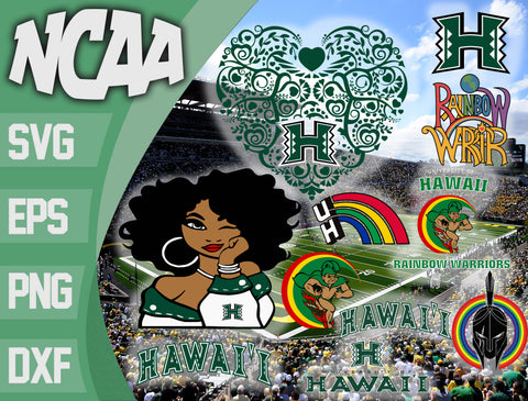 Hawai'i Rainbow Warriors svg svg eps dxf png file, bundle ncaa svg, ncaa svg