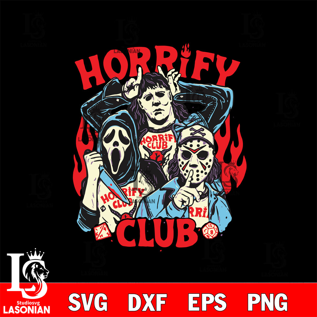 Horrify Club svg, halloween svg eps dxf png file – lasoniansvg