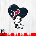 Houston Texans Snoopy heart svg eps dxf png file