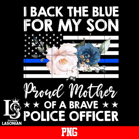 I Back The Blue For My Son PNG file